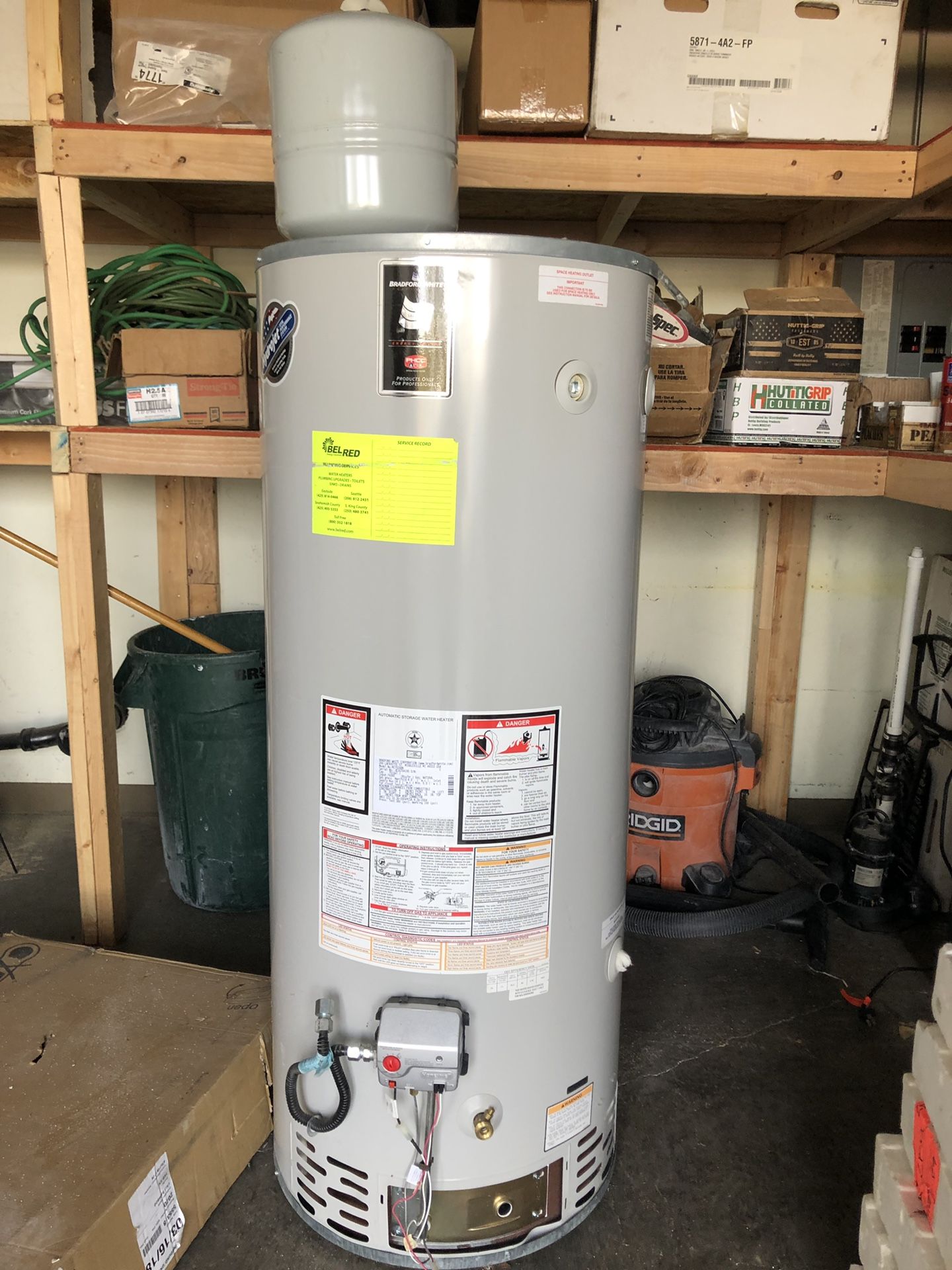 Bradford White 75 gallon residential water heater (natural gas)