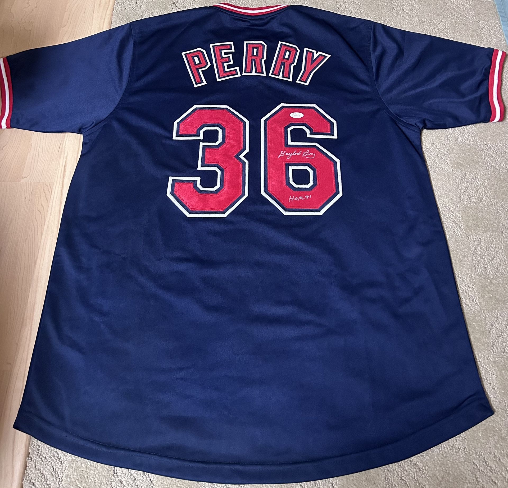 Gaylord Perry Autographed Cleveland Indians Jersey With COA