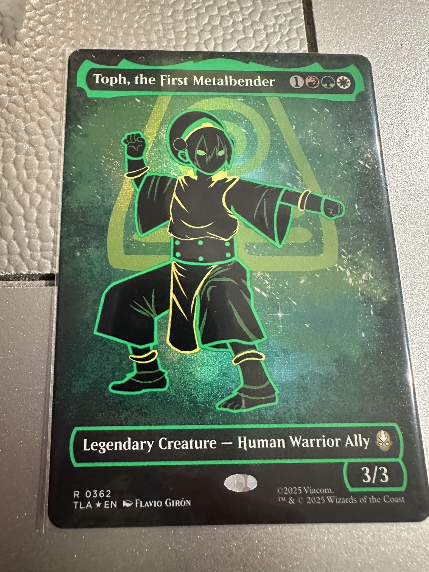 Toph, the First Metalbender (Neon Ink Green Foil)