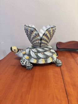 Vintage Porcelain Turtle 12”H