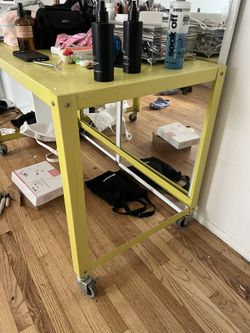 Green Table On Wheels
