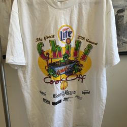 "The Great Miller Lite 20th Annual Chili Cook Off" Vintage 1999  T-shirt-New Size XL