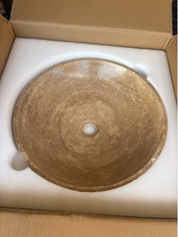 Vessel bathroom sink natural stone
