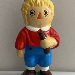 Vintage Raggedy Andy Ceramic Standing Figurine Doll