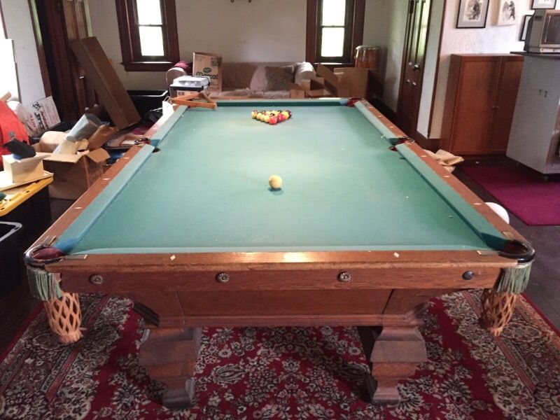 Brunswick pool table-Antique