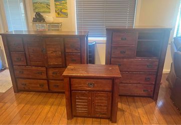 Complete Progressive Furniture Queen Bedroom Set + Mattress & Box Spring – $250 OBO