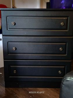 Dressers for Bedroom, 3 Drawer Dresser, Black Dresser