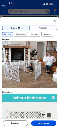 White Baby Play Yard Gate Panel Set