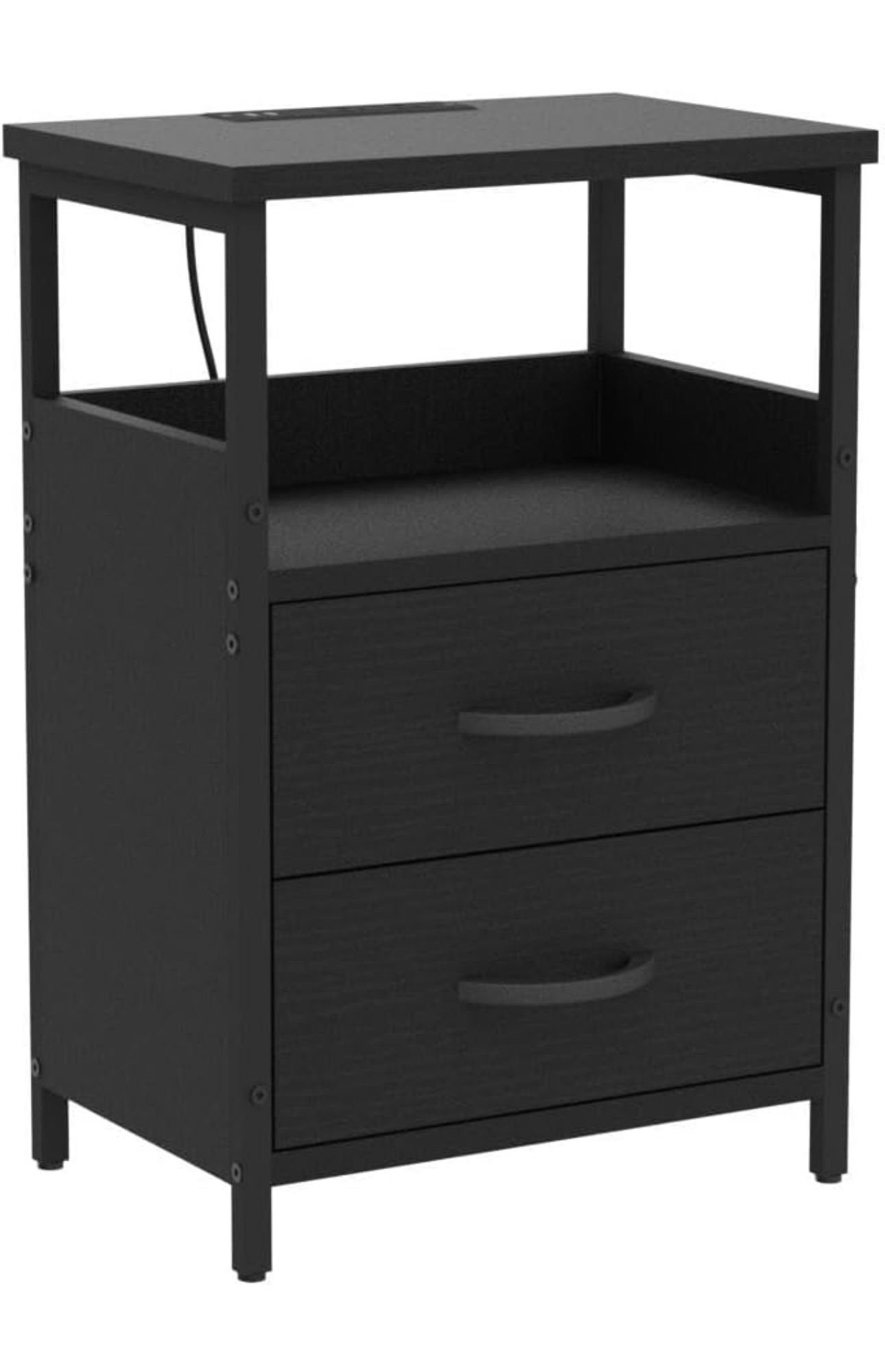 Brand New Drawer Dresser for Bedroom with Charging Station, Drawers Dresser with Steel Frame and Wood Top, Fabric Chest of Drawers Storage Organizer f