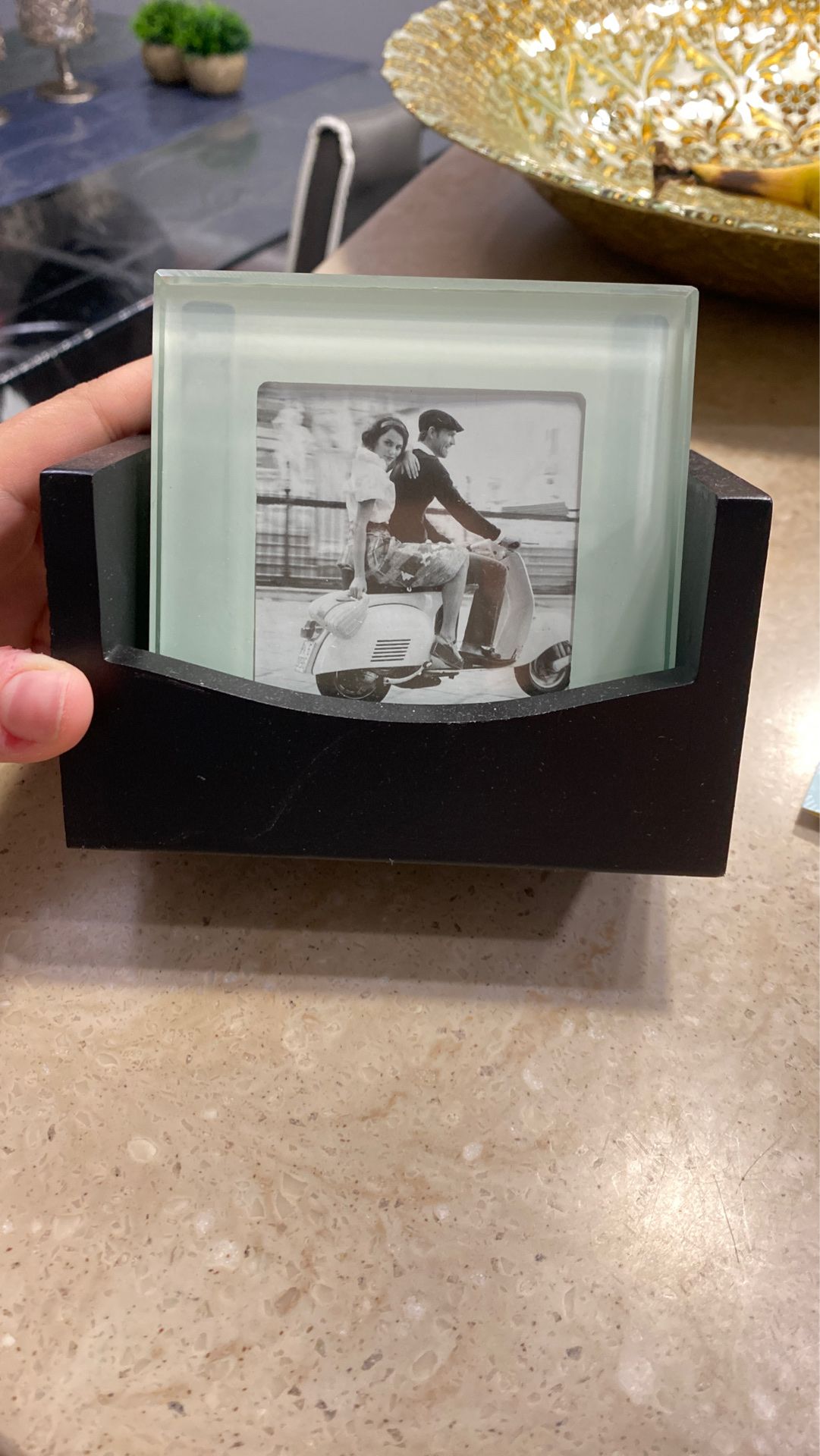 Picture glass coasters