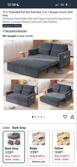 Pull out couch/bed
