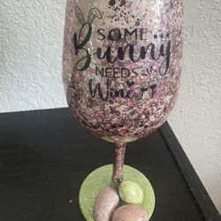 Easter Wine Glass