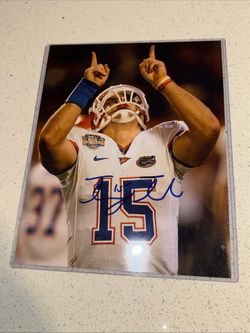 Tim Tebow Signed Autographed Florida Gators 8x10 Photo COA Champions