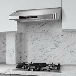 29.5 in. 900 CFM Convertible Ducted Under Cabinet Range Hood in Stainless Steel with Baffle Filters two 3-Watt LEDs