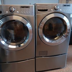 LG set Stainless Steel washer And dryer Electric 