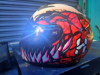 HNJ 902 Pro "Venom/Carnage" Series full-face motorcycle helmet.