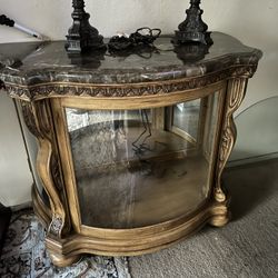 Table Glass Mármol 