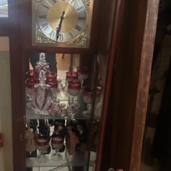 Clock  Curio Cabinet