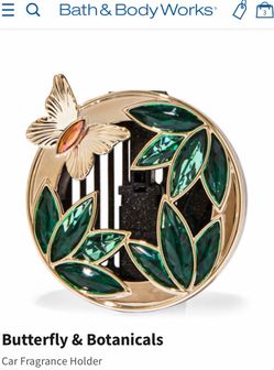 Charming! BATH & BODY WORKS 💕🌿🦋BUTTERFLY & BOTANICALS🦋🌿💕Car Visor  & Vent Clip fragrance holder( Only $13)