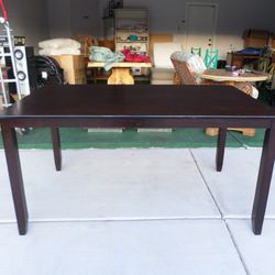 Brown Rectangular Wooden 6-Seater Dining Table 
