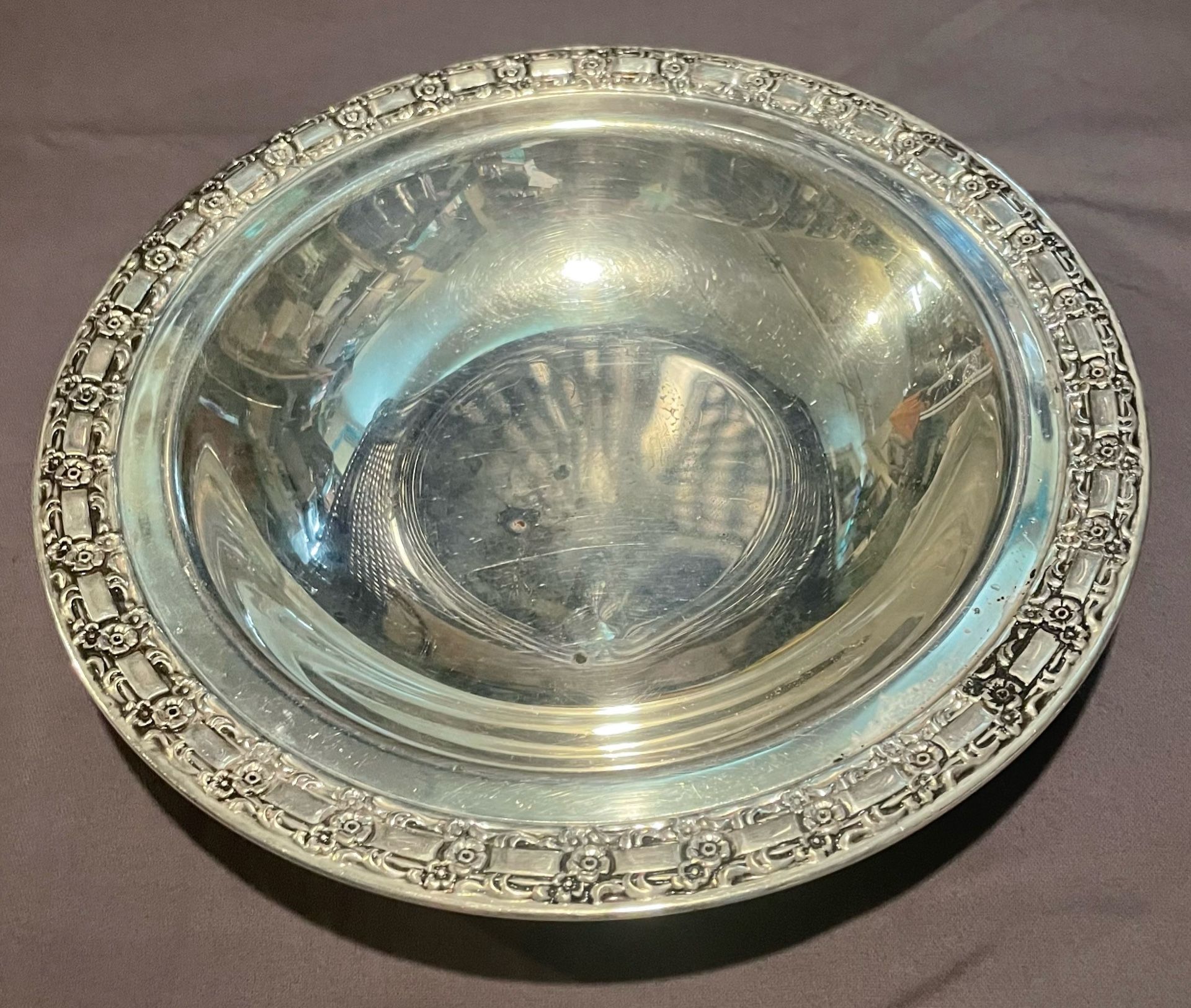 Antique Silverplate Small Serving Bowl