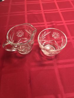 Crystal sugar and creamer