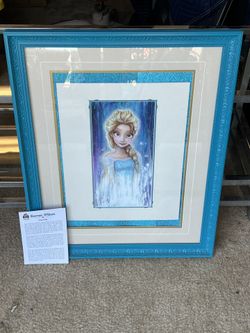 Large Framed Elsa Frozen Disney Darren Wilson Print