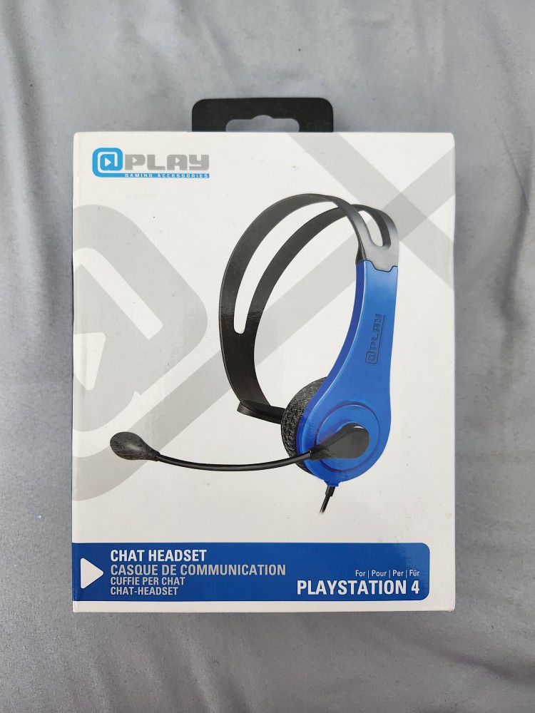 Play Wired Gaming Chat Headset Headphone PS4 Playstation 4 PC Computer