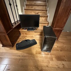 Computer Monitor, Modem And Keyboard 