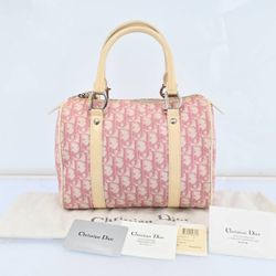Christian Dior Trotter Pink Mini Boston Bag 
