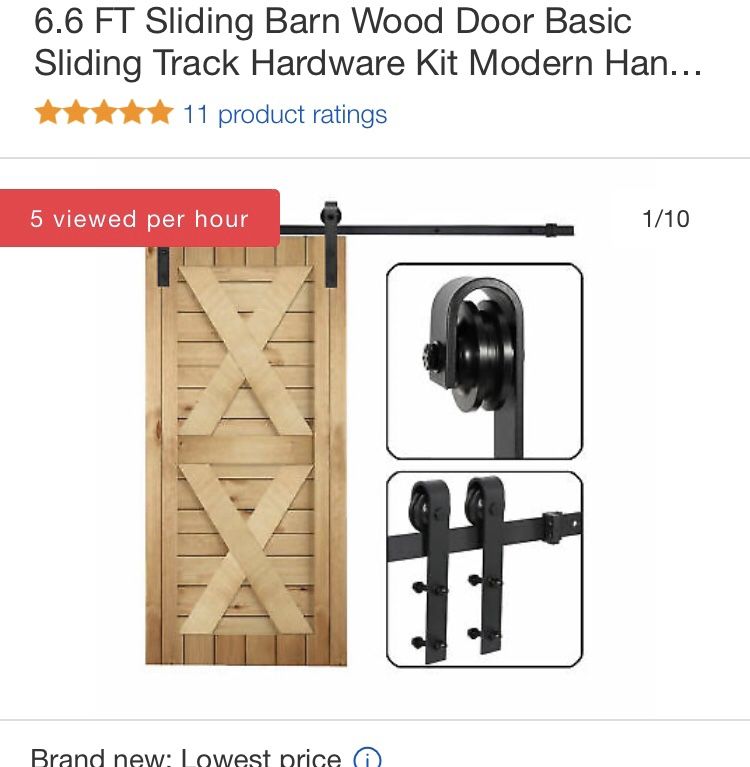 6.6 sliding barn wood door basic sliding track hardware kit modern