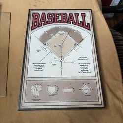 Open Road Brands Decorative Baseball Field Diagram Wall Art
