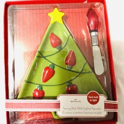 Hallmark Serving Dish with Lighted Spreader – NEW