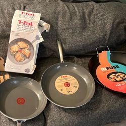 Sartenes 12”y 10” T fal y 15” carbon steel