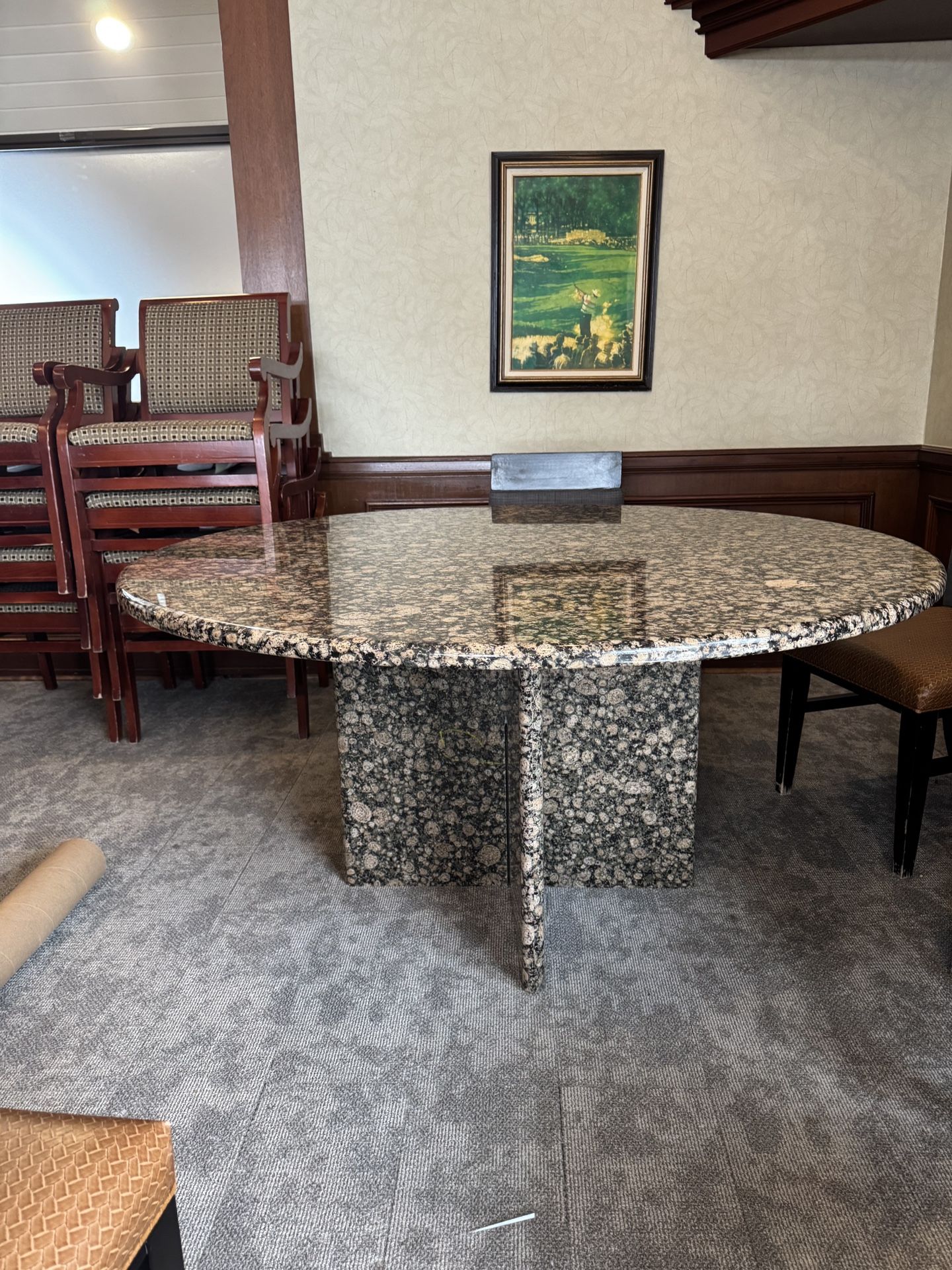 60” Round Granite Tables w/ Granite Base