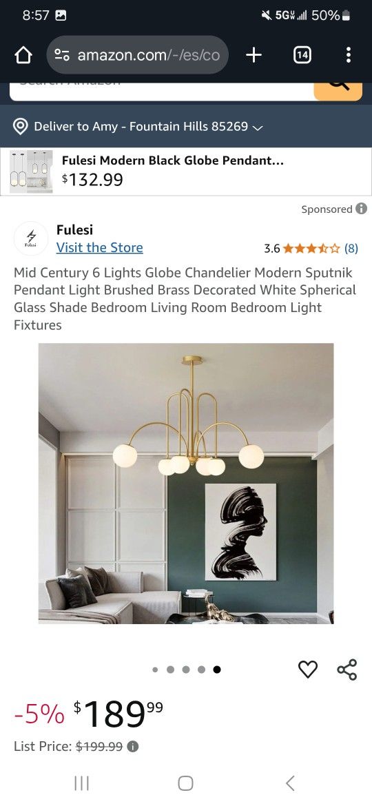 Fulesi Gold Light Fixture