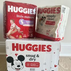 Huggies Diaper Bundle Size 5