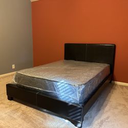 Brand New Queen Size Platform Bed With Mattress Included (Free Delivery)