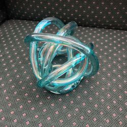 Smooth Glass Knot Paperweight/abstract Art