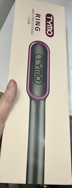 TYMO RING Hair Straightener and Volumizer - Hair Straightener Comb with Built-in Ceramic Heating Plate, 20s Fast Heating & 5 Temp Settings & Anti-Scal