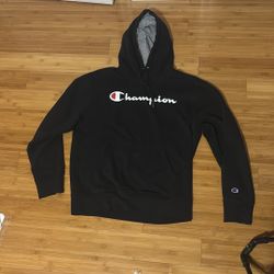 Black champion hoodie