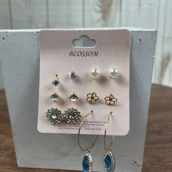 Blossom Gold And Silver Earrings Sets.