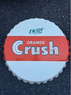 Orange Crush Bottle Cap Sign