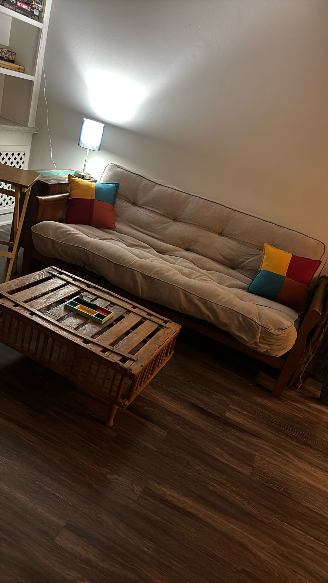 Linen Upholstery Futon