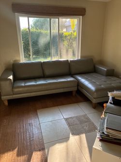 Macy’s high grade leather sofa