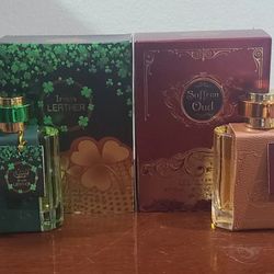 Arabic Saffron Oud & Irish Leather EDP 3.4 Oz/100ML - (Unisex)  (2 Pack)