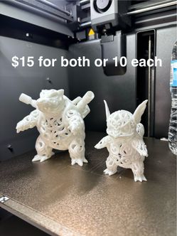 3D Printed Pokémon Voronoi Figurines Set of 2