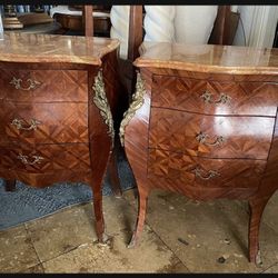 Antique Louis XV Bombay Chests With Bronze Accents 