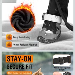 Dog Suspender Boots, Waterproof Dog Rain Boots, Puppy Snow Shoes for Winter, Anti Dirt Pants with Shoes, Adjustable Suspender Pants ,size 2