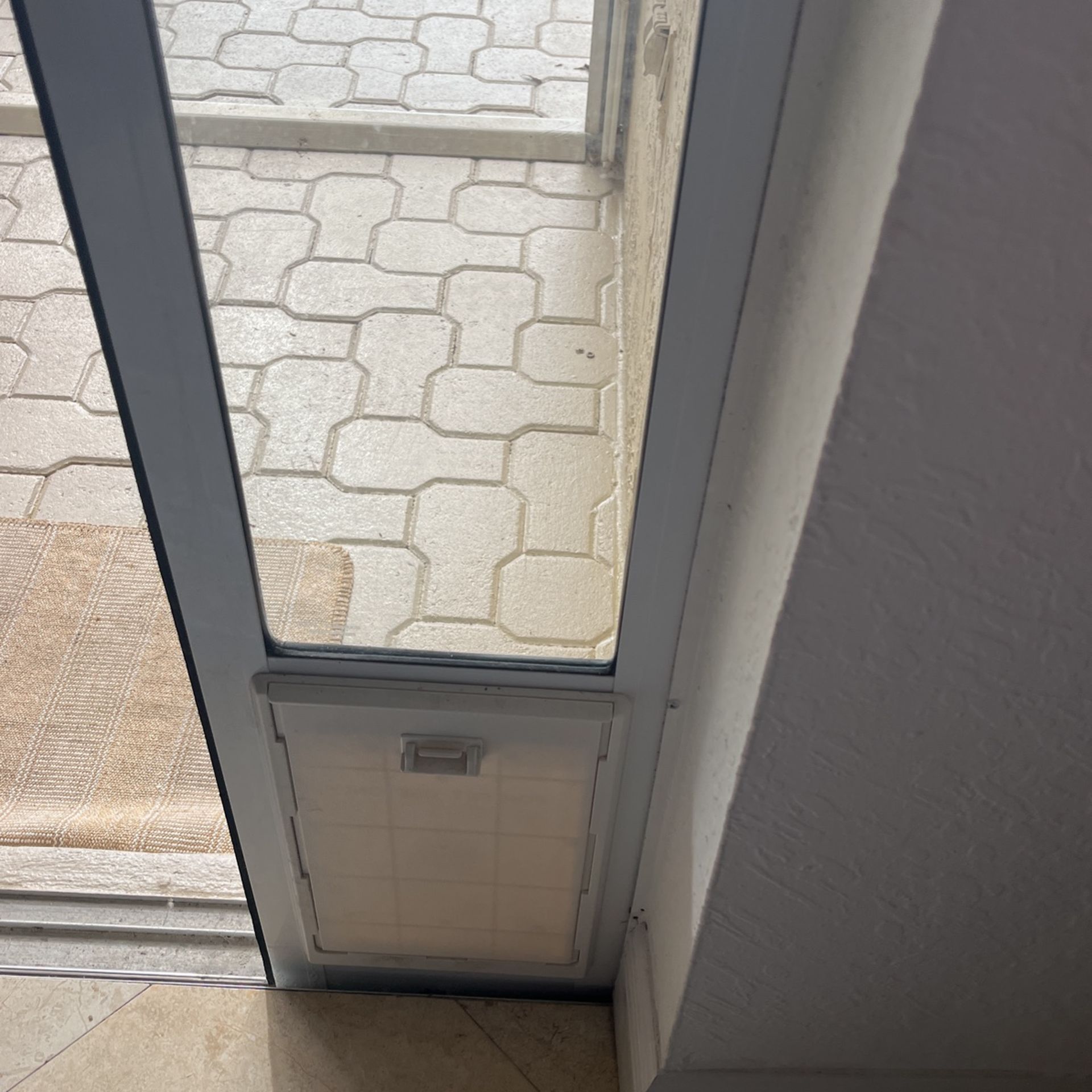 Dog Door for Sliding Glass Door, Patio Pet Door with Magnetic Closing Curtain